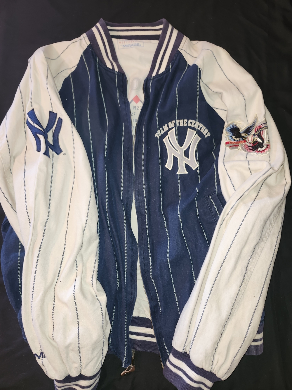New York Yankees Bronx Bombers Reversible Baseball Bomber Jacket Size Large